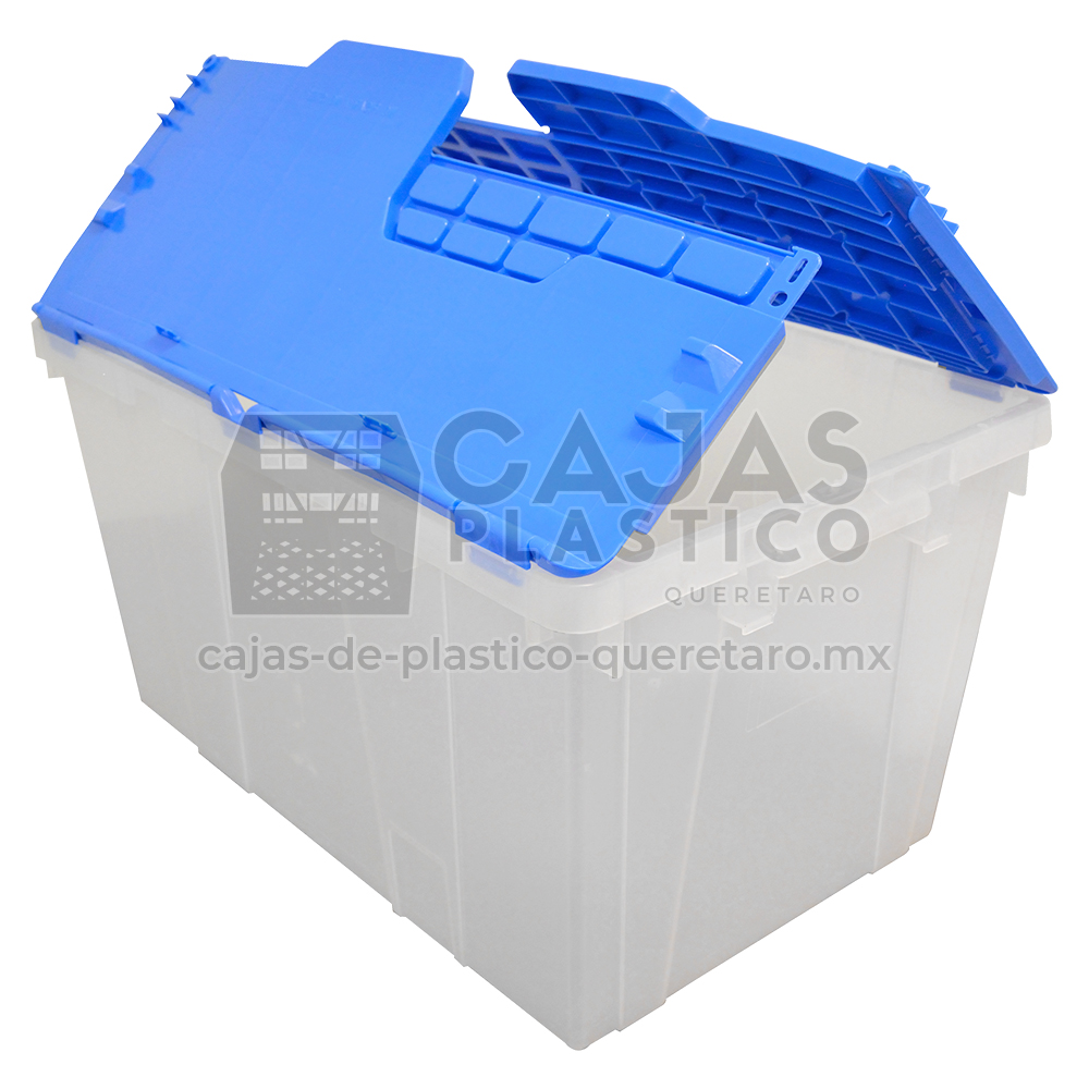 Contenedor Bisagra Grande Transparente - Cajas de Plástico Querétaro