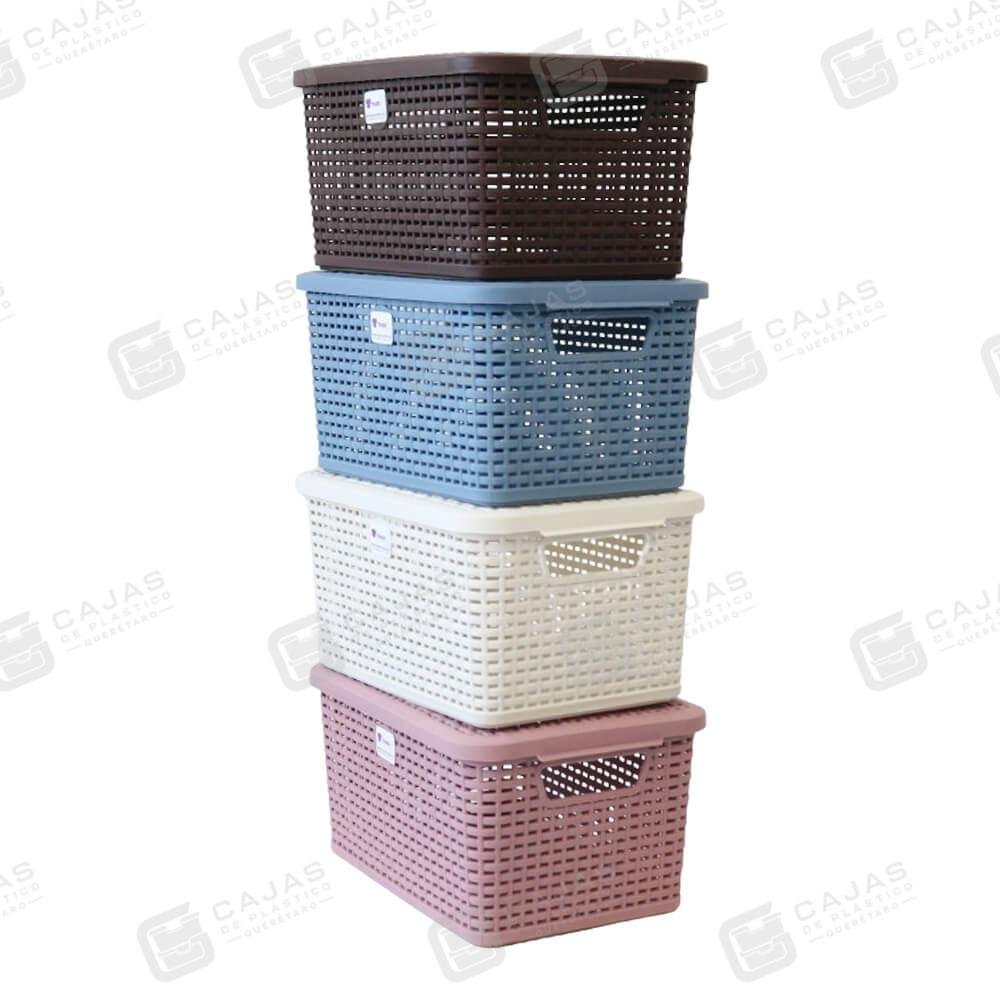 Caja Rattan Con Tapa Mexico Queretaro 05