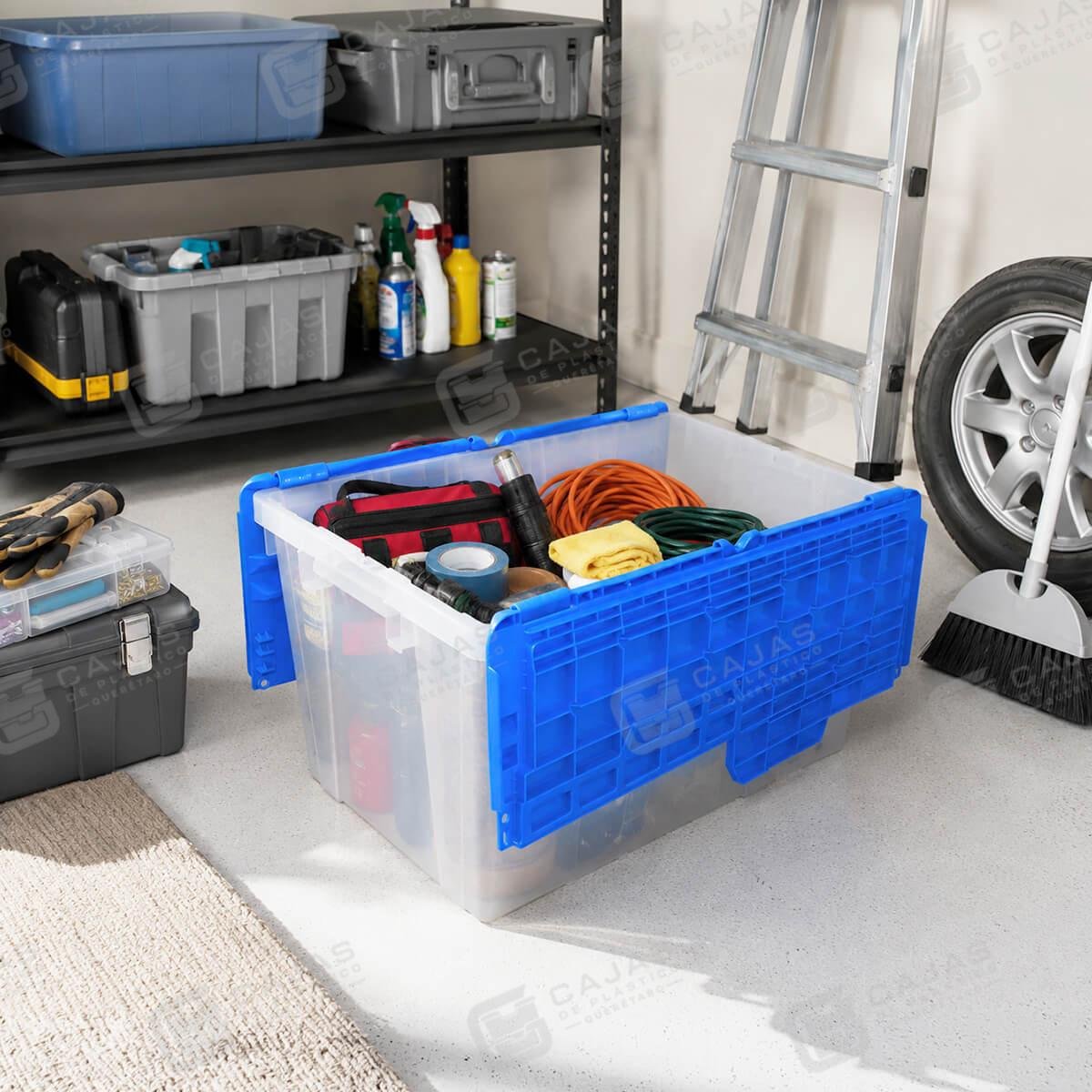 Caja de Plástico Bisagra Grande Transparente